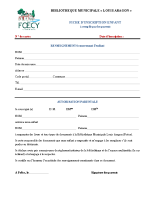 Fiche inscription Enfant